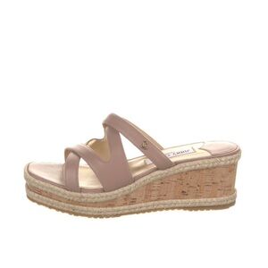 Jimmy Choo Leather Braided Platform Espadrilles Size 7